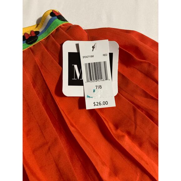 Girls Disney Minnie Mouse Orange Skirt with Character Waistband Detail, Size 7/8 - Picture 3 of 6